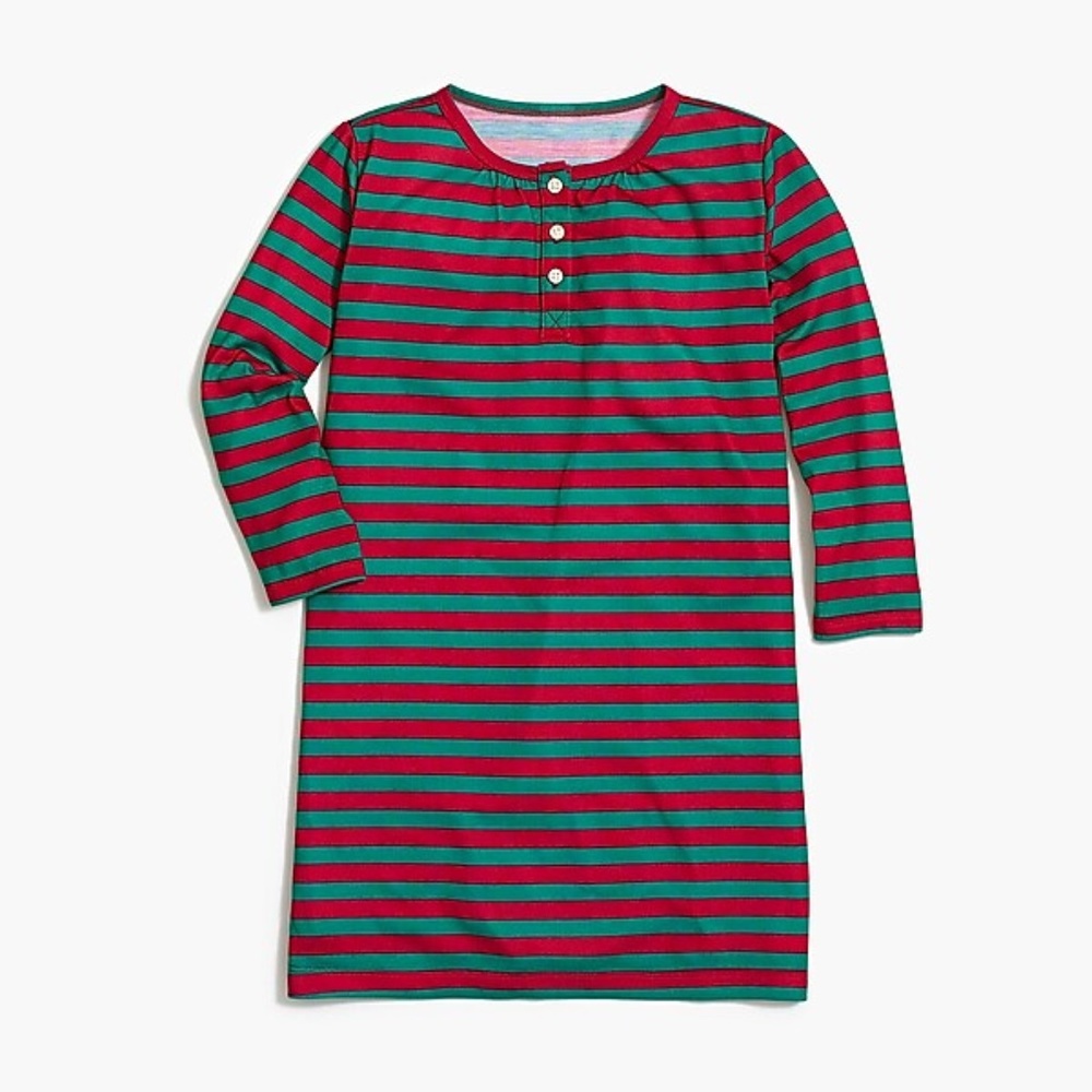 Crewcuts Girls' long-sleeve nightgown stripe NWT